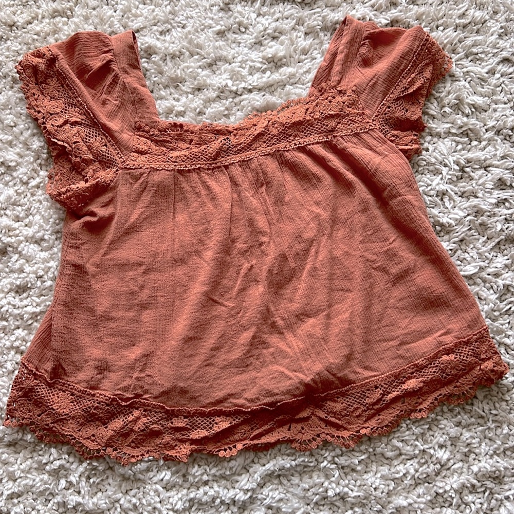 Detailed Square Neck Top